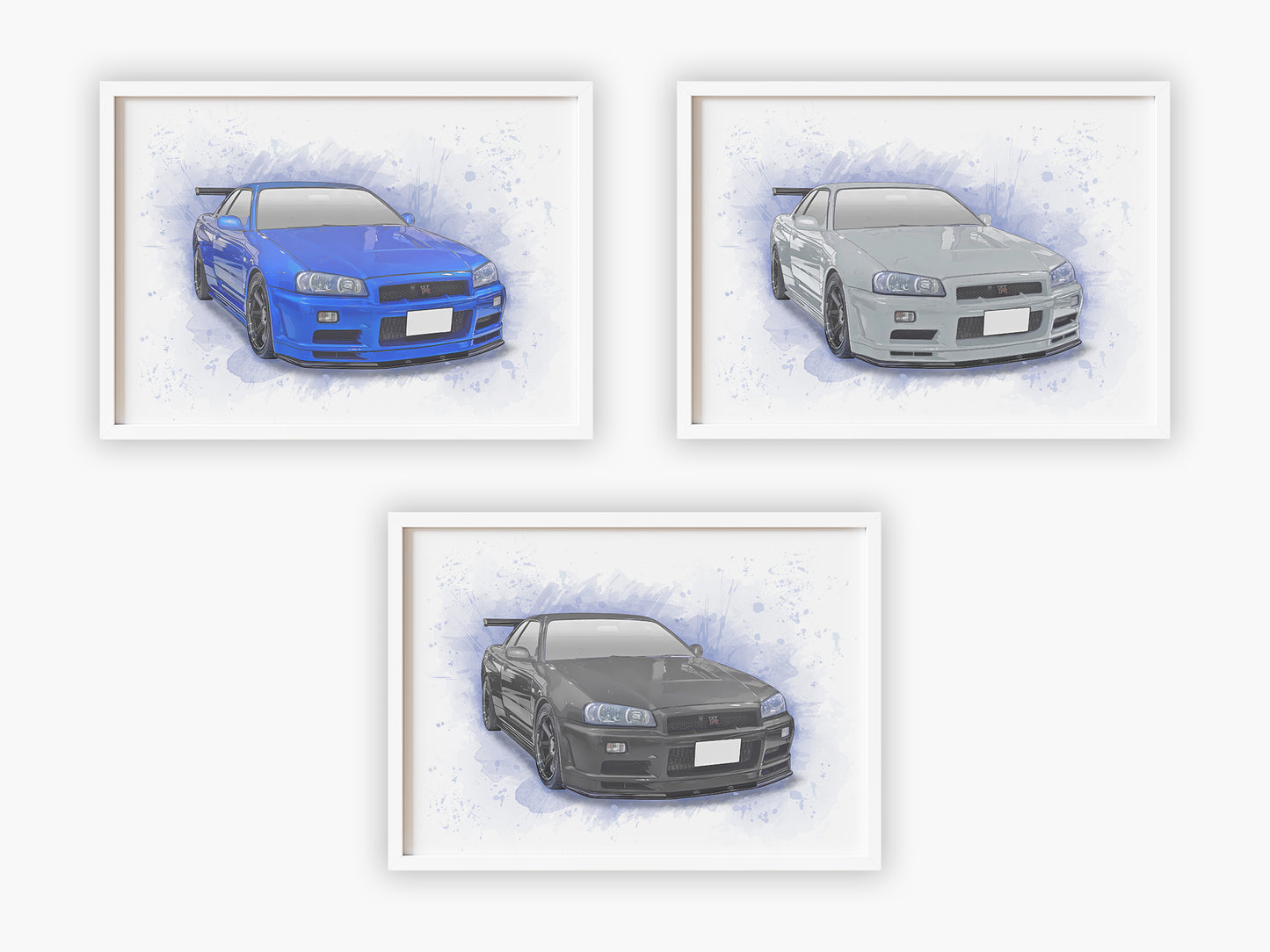 Personalised Nissan Skyline GTR R34 Art Print