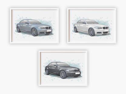 Personalised BMW 1 Series Coupe Art Print