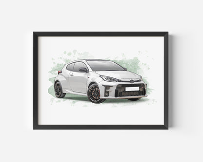 Personalised Toyota Yaris GR Art Print