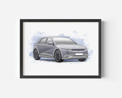 Personalised Hyundai Ioniq 5 Art Print