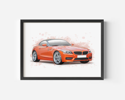 Personalised BMW Z4 Art Print