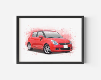 Personalised Suzuki Swift Art Print