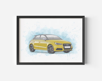 Personalised Audi S1 Art Print