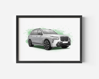 Personalised BMW X7 Art Print