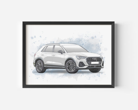 Personalised Audi Q3 Art Print