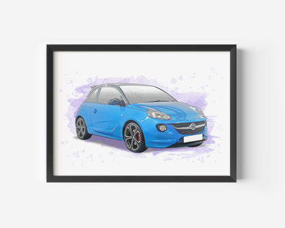 Personalised Vauxhall Adam Art Print