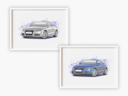 Personalised Audi TT MK2 Art Print