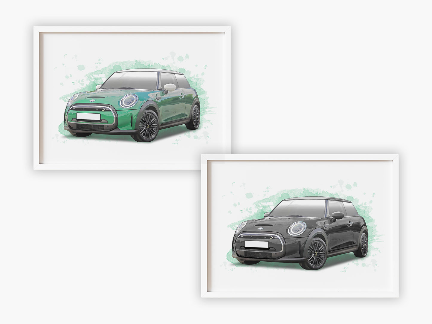 Personalised Mini Cooper SE Art Print