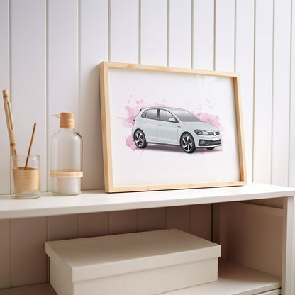 Personalised Volkswagen Polo Art Print